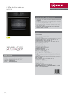 Product informatie NEFF oven inbouw B47CR22G0