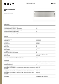 Product informatie NOVY afzuigkap inbouw 860
