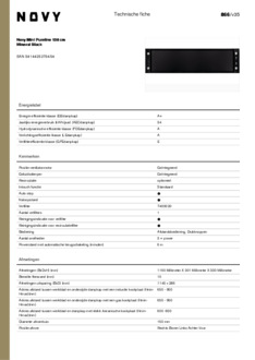 Product informatie NOVY afzuigkap inbouw zwart 866