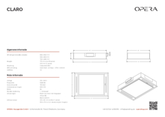 Product informatie OPERA afzuigkap inbouw CCL116C3 Claro 1160