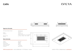 Product informatie OPERA afzuigkap plafond CCP120CW Capa 1200
