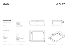 Product informatie OPERA afzuigkap plafond CLARO CCL086B1