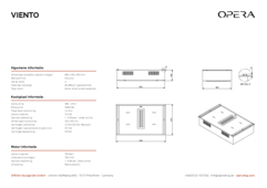 Product informatie OPERA inductie kookplaat met afzuiging Viento DVI83C11