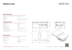 Product informatie OPERA inductie kookplaat met afzuiging inbouw DPF78B10 PRIMA FLEX 780
