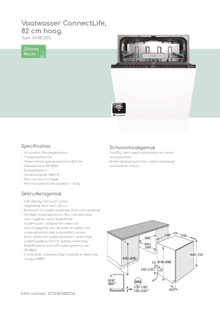 Product informatie PELGRIM vaatwasser inbouw GVWC251L