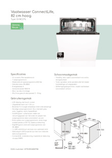 Product informatie PELGRIM vaatwasser inbouw GVWC271L