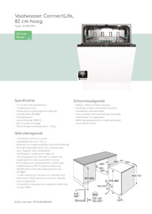 Product informatie PELGRIM vaatwasser inbouw GVWC291L