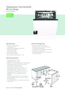 Product informatie PELGRIM vaatwasser inbouw GVWC361L
