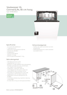 Product informatie PELGRIM vaatwasser verhoogd inbouw GVWC232XLS