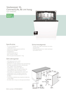 Product informatie PELGRIM vaatwasser verhoogd inbouw GVWC251XL