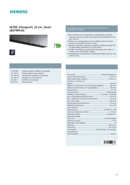 Product informatie SIEMENS afzuigkap inbouw LB57NPC60