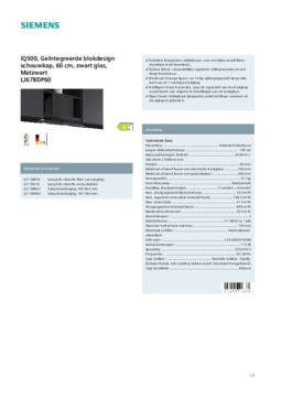 Product informatie SIEMENS afzuigkap inbouw LJ67BDP60