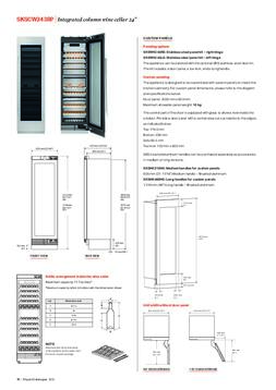 Product informatie SKS wijnkoelkast inbouw SKSCW243RP