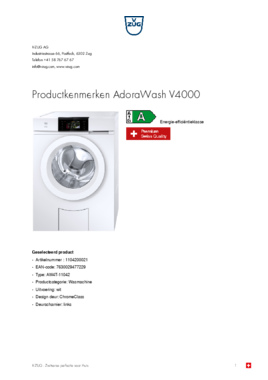 Product informatie V ZUG wasmachine AdoraWash V4000 L