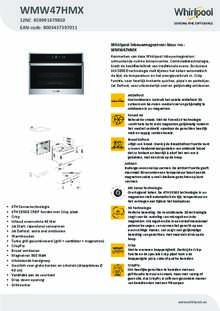 Product informatie WHIRLPOOL combi magnetron WMW47HMB