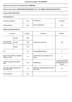 Product informatie WHIRLPOOL koelkast WQ9 U3L EF