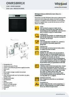 Product informatie WHIRLPOOL oven inbouw OMR58RR1X