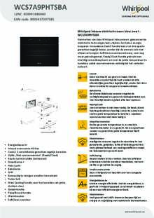 Product informatie WHIRLPOOL oven inbouw WCS7A9PHTSBA