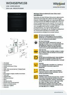Product informatie WHIRLPOOL oven inbouw WOI4S8HM2SBA