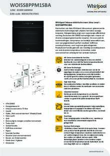 Product informatie WHIRLPOOL oven inbouw WOI5S8PPM1SBA