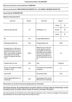 Product informatie WHIRLPOOL vaatwasser WH3FB14BN7A0X