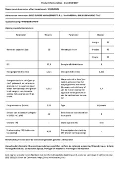 Product informatie WHIRLPOOL vaatwasser WH6FB10BS7A0W