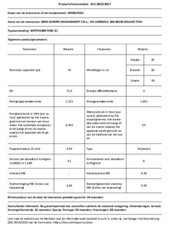 Product informatie WHIRLPOOL vaatwasser WH7FA14BN7A0X