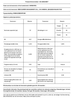 Product informatie WHIRLPOOL vaatwasser inbouw WH8IA115B2M3TUS0