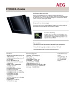 Product informatie AEG afzuigkap wand zwart DVE5960HB