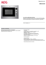 Product informatie AEG combi-magnetron inbouw MBS3423CM