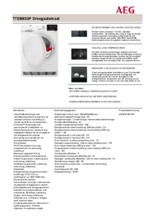 Product informatie AEG droger warmtepomp T7DB83GP