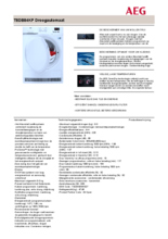 Product informatie AEG droger warmtepomp T8DB84KP
