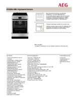 Product informatie AEG fornuis inductie rvs 47036IU/MN