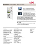 Product informatie AEG koelkast RCB63327OW
