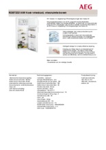 Product informatie AEG koelkast RDB72321AW