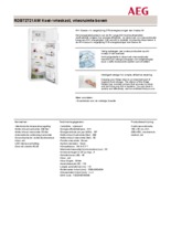 Product informatie AEG koelkast RDB72721AW