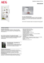 Product informatie AEG koelkast RKB333E2DW