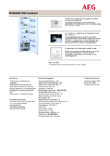 Product informatie AEG koelkast RKE64021DW