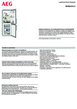 Product informatie AEG koelkast grijs met vlekvrij rvs deur RCB531E1LX