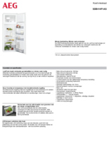 Product informatie AEG koelkast inbouw SDB414F1AS