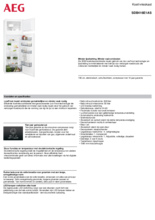 Product informatie AEG koelkast inbouw SDB416E1AS
