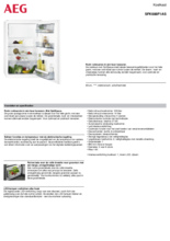 Product informatie AEG koelkast inbouw SFK688F1AS