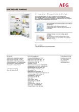 Product informatie AEG koelkast inbouw SKA7883AAS