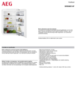 Product informatie AEG koelkast inbouw SKB688E1AF