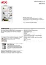 Product informatie AEG koelkast inbouw SKE812D1AC