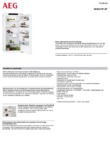 Product informatie AEG koelkast inbouw SKE812F1AF