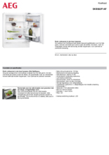 Product informatie AEG koelkast onderbouw SKB582F1AF