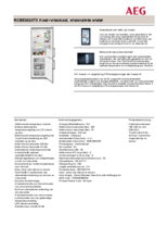 Product informatie AEG koelkast rvs RCB53424TX