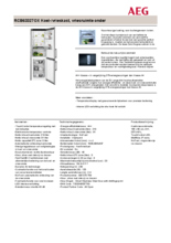 Product informatie AEG koelkast rvs RCB63327OX