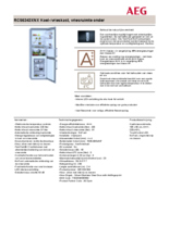 Product informatie AEG koelkast rvs RCS6343XNX